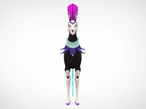 Фіолетовий цирковий кінь 3D Модель