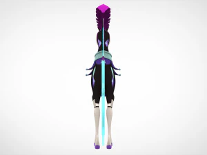 Фіолетовий цирковий кінь 3D Модель