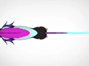 Фіолетовий цирковий кінь 3D Модель