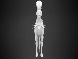 Фіолетовий цирковий кінь 3D Модель