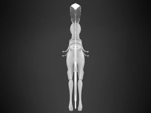 Фіолетовий цирковий кінь 3D Модель