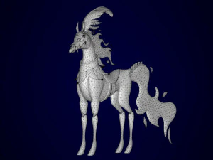 Фіолетовий цирковий кінь 3D Модель