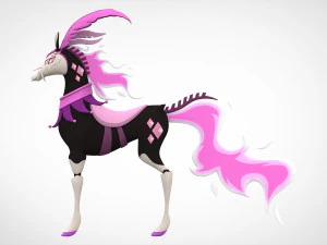 Pink Circus Horse 3D Model