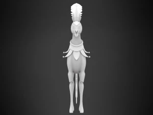 Pink Circus Horse 3D Model