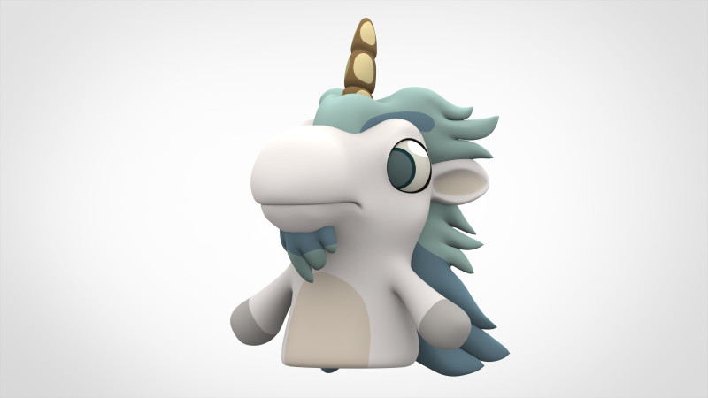 Unicorse 3D Model .c4d .max .obj .3ds .fbx .stl .blend 