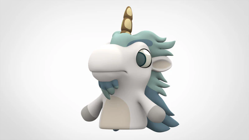 ユニコース 3Dモデル .c4d .max .obj .3ds .fbx .stl .blend 