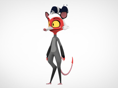 Moxxie Opossum 3D Модель
