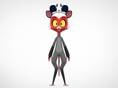 Moxxie Opossum 3D Model