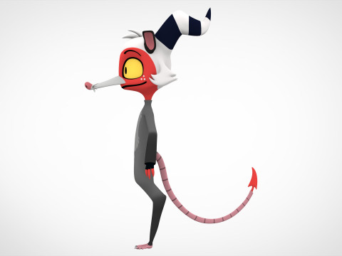 Moxxie Opossum 3D Model