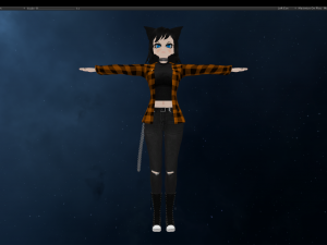anime female character - michelle 3D Model