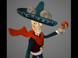 mexican skeleton 3D मॉडल