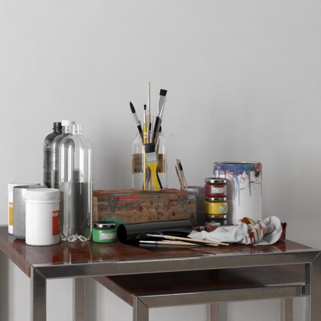 artistic accessories 3D 模型 .c4d .max .obj .3ds .fbx .stl .blend 