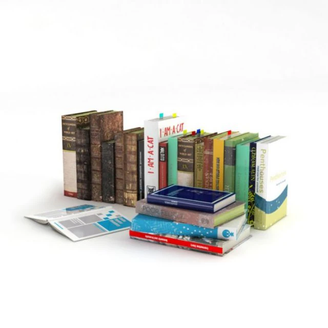 books 3D Model .c4d .max .obj .3ds .fbx .stl .blend 