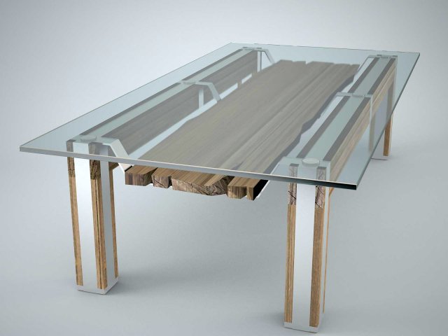 a guest table is in scandinavian style 3D Model .c4d .max .obj .3ds .fbx .stl .blend 