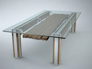 a guest table is in scandinavian style 3D Model