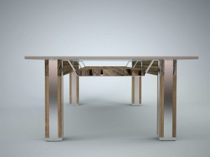 a guest table is in scandinavian style 3D Model