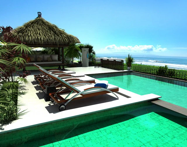 exterior resort sitting area shot 3D Model .c4d .max .obj .3ds .fbx .stl .blend 