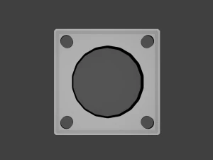 button 3D Model