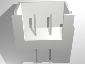 2 -pin straight pin socket Modelo 3D