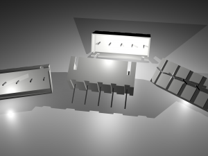 5 -pin straight pin socket Modello 3D