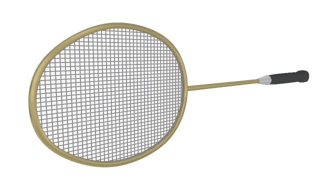 badminton bat Modèle 3D .c4d .max .obj .3ds .fbx .stl .blend 