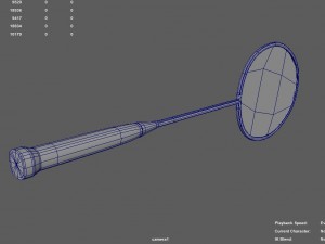 badminton bat Modèle 3D