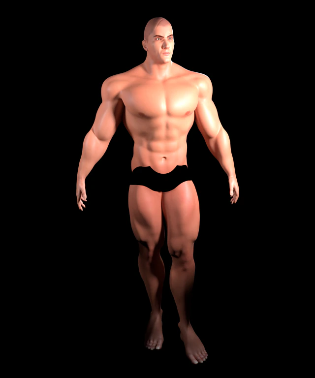muscular man heroic model 3D Model .c4d .max .obj .3ds .fbx .stl .blend 