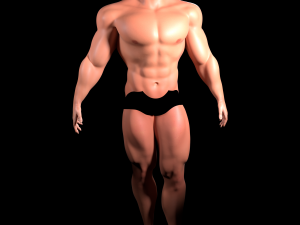 muscular man heroic model Modelo 3D
