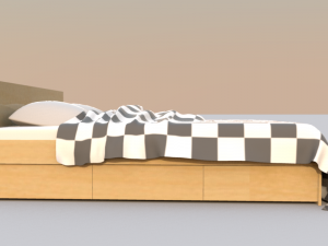 double bed with cover 3D Model