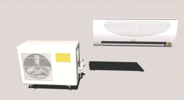 air conditioner 3D Model .c4d .max .obj .3ds .fbx .stl .blend 