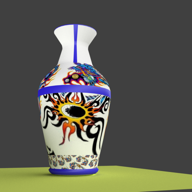vase 3D Model .c4d .max .obj .3ds .fbx .stl .blend 