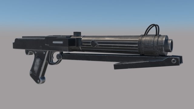 dc-15s blaster rifle 3D Model .c4d .max .obj .3ds .fbx .stl .blend 
