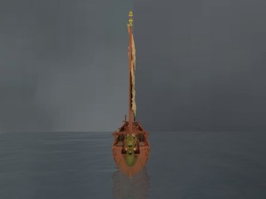 chinese junk boat 3D Model