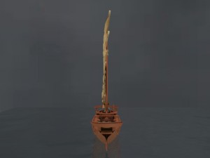 chinese junk boat 3D Model