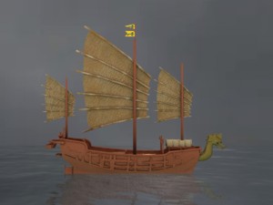 chinese junk boat 3D Model