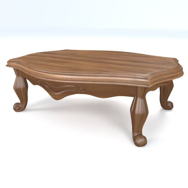 classic coffe table 3D Модель .c4d .max .obj .3ds .fbx .stl .blend 