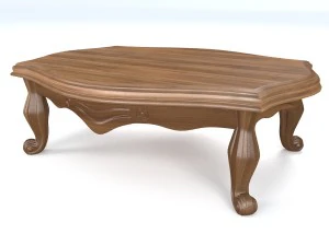 mesa de centro cl&aacute;sica Modelo 3D