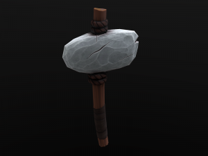stylized primitive axe Model 3D