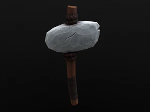 hacha primitiva estilizada Modelo 3D