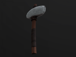 stylized primitive axe Model 3D