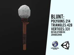 primitive stone blunt Modelo 3D