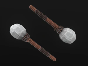 原始的な石の鈍い 3Dモデル