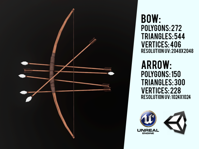 primitive wooden bow 3D Модель .c4d .max .obj .3ds .fbx .stl .blend 