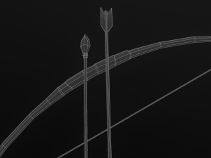 primitive wooden bow 3D Модель