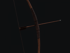 primitive wooden bow 3D Модель
