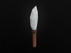 primitive stone knife 3D Model