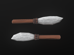 primitive stone knife 3D Model