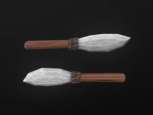 primitive stone knife 3D Model