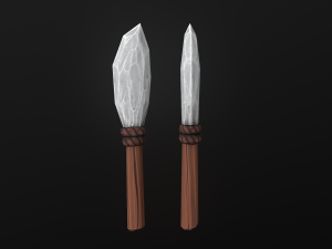 primitive stone knife 3D Model