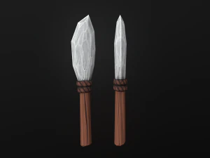 primitive stone knife 3D Model